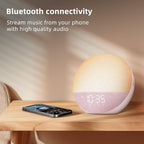 Odokee Sunrise Alarm Clock White Noise Machine: Natural Wake Up Light - Dimmable Clock with Bluetooth Speaker for Bedroom - 25 Sleep Sounds for Baby Adults Kids Sakura Pink