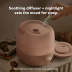 Frida Baby 3-in-1 Cool Mist Humidifier for Large Rooms, Top Fill Humidifier for Bedroom, Allergy Relief, 60 Hour Runtime + Nightlight, Auto Shut-Off, Quiet, Carry Handle, Essential Oil Diffuser