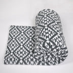 Nordic Style Grey and White Throw Blanket for Couch,Soft Cozy Cable Knit Throw for Bed Sofa Chair Living Room,Lightweight Warm Maximalist Decor Christmas Blanket,50"x60" (cr-D03)