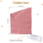 ZPECC Toddler Down Alternative Comforter, 39x47 Hypoallergenic Baby Blanket Quilt, Soft Breathable Lightweight All Season Kids Duvet Insert for Crib Stroller Cot Daycare, Dusty Rose
