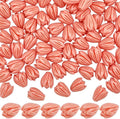 100Pcs 7x9mm Hawaii Flower Beads Carved Coral Beads Summer Pink Jasmine Artificial Floral Synthetic Coral Small Smooth Loose Spacers Findings for Jewelry Making Bracelets Necklaces DIY Crafts