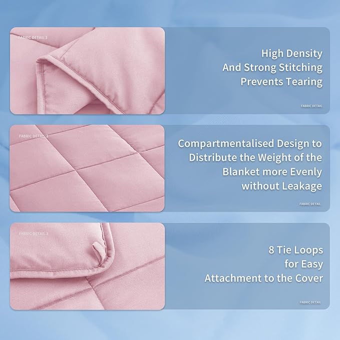 Topcee Weighted Blanket for Adults (25 lbs, 60" x 80") Queen Size Soft Cooling Heavy Blanket Sleeping, Apply to 240-260 lbs Body, Thick Breathable Blanket with Glass Bead, Easy Care