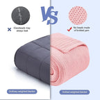 L'AGRATY Knitted Weighted Blanket - 48"x72" 20lbs Cooling Chunky Knit Heavy Blanket for Adults Braided Crochet Throw Thick Cable Yarn Knit Decorative No Beads Evenly Weighted Machine Washable