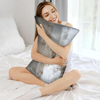 Silk Like Pillowcase for Hair and Skin Grey and Brown Abstract Art 1 Pack Satin Pillowcase with Hidden Zipper Soft Breathable Smooth Cooling Pillow Cover King Size for Bedroom Sofa 20”x36”