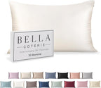 Bella Coterie Luxury Silk Pillowcase for Hair and Skin | 30 Momme | 100% Pure 6A Mulberry Silk | Super Soft | Perfectly Plush [Queen, White]
