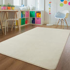 Andecor Soft Area Rug, 4x6 Cream White Washable Rugs for Living Room Bedroom, Indoor Fluffy Carpets for Dorm Boys Girls Kids Room Nursery Home Decorations