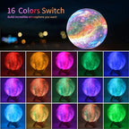 GDPETS Moon Lamp Kids Night Light Galaxy Lamp - 16 Colors Moon Light with Wood Stand Remote & Touch Control USB Rechargeable Gift for Girls Lover Birthday - 5.9 inch