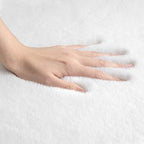 Ashler Faux Fur Rug, Ultra Soft Faux Rabbit Fur, White Area Rugs, 6 x 9 Feet Rectangle, Machine Washable Nursery Decor Throw Rugs for Bedroom, Kids Room, Living Room