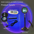 Sunset Lamp with APP & Remote Control,16 Colors Night Light 180° Rotation Rainbow 4 Modes Setting for Photography/Selfie/Party/Home/Living Room/Bedroom Decor, Gifts Women