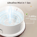 ASAKUKI Essential Oil Diffuser for Home, 500ML Aromatherapy Diffuser Humidifier with Remote Control, 7 Color LED Lights, Quiet Cool Mist Diffuser for Bedroom, Living Room, Office (Reddish-Brown)