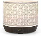 Earnest Living Essential Oil Diffusers for Essential Oils Large Room Diffuser White Ceramic Diffuser 500ml Aromatherapy Diffuser with 4 Timers 7 Night Lights and Auto Off Function for Home Gift