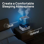 CHIVALZ Humidifiers for Bedroom Large Room Home, 6L Cool Mist Humidifier for Baby and Plant, Oil Diffuser, Top Fill Humidifier with Night Light, Quiet 26dB, Up to 50H, White 1Pack