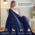 Navy Blue Weighted Blanket for Adults 20lbs, 88"x104", King Size Cooling Heavy Throw Blanket for 130-220lbs, Microfiber Soft Thick Big Blankets Weighted Comforter Gift for Sleeping