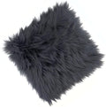 Liyee12 inch Grey Square Faux Fur Rug, Small Product Photography Background, Perfect for Jewelry, Mini Bags, Nail Art, Small Vases and Other Desktop Photography (1pcs Grey)
