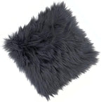 Liyee12 inch Grey Square Faux Fur Rug, Small Product Photography Background, Perfect for Jewelry, Mini Bags, Nail Art, Small Vases and Other Desktop Photography (1pcs Grey)