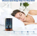 Oil Diffuser with Essential Oils Set – Aromatherapy Diffuser 150ml with 6 Essential Oils Set, Diffuser for Essential Oils, Auto Off Protection 7 Colors Night Light Gifts for Mom(Diffuser & Oils Set)