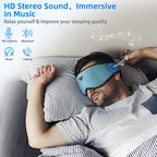 3D Sleep Mask with Bluetooth Headphones, Sleeping Headphones for Side Sleepers, Zero Eye Pressure, Adjustable Sleep Eye Mask, Ultra-Thin Stereo Speakers Perfect for Sleeping-Peacock Blue