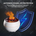 YALEDI Essential Oil Diffuser, Volcano Flame Fire Oil Diffuser, 360ml Ultrasonic Cool Mist Aromatherapy Humidifier, Scent Diffuser with 7 Colors Light, Timer & Auto Shut-Off for Home, Room (White)