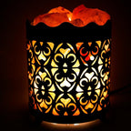 Himalayan Pink Salt Lamp Basket & Dimmer Cord Bulb
