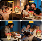 Hydrangea Flower Lamp with Remote, Rechargeable 16 Colors Changing Artificial Flower Table Lamp with 4 Modes, Dimmable Touch Cordless Lamp for Bedroom Room Home Decor, Gift for Mom Women (Purple)