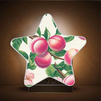 susiyo Plug in Night Light Pink Peaches Green Leaves Cute Star Shape Nightlight for Bedroom Hallway Stairs