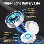 FAHKNS Smart Health Ring for Women Men: Fitness Tracker Ring with Heart Rate,Blood Oxygen,Sleep Monitor,Stress,Steps Counter,IP68 Waterproof for iOS & Android,No APP Fees (Silver,10#)
