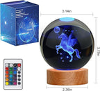 Large 3D Horse Lamp, Crystal Night Light 16 Color Changing with Remote Control for Bedroom Decor, Horse Figurines