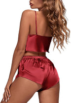 OPOIPIN Women's 3 Piece Pajama Set Sexy Cami Top and Shorts with Robe Sleepwear Loungewear Set