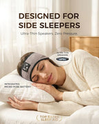 Sleep Headphones Headband Bluetooth 5.4 - Wireless Music Headband with Ultra-Thin HD Stereo Speakers, Sweat Resistant for Side Sleepers, Sports, Meditation, Travel
