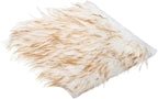PATIKIL 12" Locker Rug, Small Area Rug Mini Faux Fur Rugs Small Locker Carpet Soft Fluffy Tiny Photography Props Square for Nail Photo Tabletop Background Picture Decoration, Beige