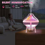 Humidifiers for Bedroom Cool Mist Ultrasonic Small Humidifier with Humidity Sensor Auto Shut Off LED Colorful Gradient Light Mini Humidifier For Plants,Bedroom,Baby Room,Office, Home（Pink)