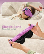 Sleep Mask with Bluetooth 5.4 Headphones, Wireless Sleeping Headphones with Ultra-Thin Stereo Speakers for Side Sleepers, Soft Headband & Blackout Eye Mask for Sleeping, Ideal for Meditation Travel