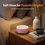 Kipcush Baby & Kids White Noise Sound Machine w/Night Light, 21 Non-Looping Sounds, 6 Timers (15-120 min & 8H), Memory, USB Powered for Nursery, Home & Travel