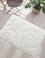 Macgace Small Throw Rugs for Bedroom, 2x3 Cream White Mini Non-Slip Area Rug, Super Soft Plush Fluffy Carpet Modern Home Decor Aesthetic for Entryway Entrance Nursery Kids Room Dorm Office