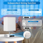 Sunrise Alarm Clock Wake Up Light - 3 Color LED with Sound & Light Awakening, Bioclock Adjustment & APP Control, Square Linen Shade for Bedroom Bedside