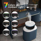 Diffusers for Essential Oils Large Room, 500ml Aromatherapy Diffuser Cool Mist Humidifier with Remote Control,7 Colors Lights & 3 Mist Mode Waterless Auto Off for Women Office Home Black Sliver