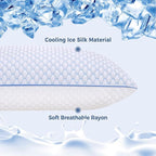 OSBED Cooling Adjustable Shredded Memory Foam Body Pillow - Temperature-Regulating for All Sleepers with Dual Airflow Ventilation(CertiPUR-US & Hypoallergenic & Machine Washable)