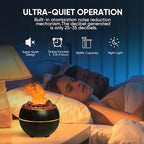 YALEDI Essential Oil Diffuser, Volcano Fire Flame Aromatherapy Diffuser, 360ml Ultrasonic Cool Mist Humidifier, Scent Aroma Diffuser with 7 Colors Light, Timer & Auto Shut-Off for Home, Room (Black)