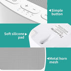 Magicteam Sleep Sound White Noise Machine with 40 Natural Soothing Sounds and Memory Function 32 Levels of Volume Powered by AC or USB and Sleep Timer Sound Therapy for Baby Kids Adults (B-White)