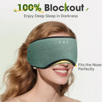 Sleep Mask with Bluetooth Headphones, Blackout Sleep Headphones for Side Sleepers, Ultra-Thin Bluetooth 5.4 Stereo Speaker Eye Mask for Travel, Meditation, Cool Gadgets (Grey)
