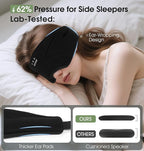 Sleep Mask with Headphones Bluetooth 5.4, TOPOINT Blackout Eye Mask for Sleeping Headphones Earphones with Soft Bamboo Cotton Cooling Breathable, Speaker for Side Sleepers Women Men Travel, Black
