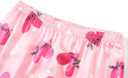 Beezizac Little & Big Girls Satin Silky Button Pajama Summer Short Sleeves Set Trendy Outfit Kid Size 6-16