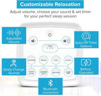 Big Red Rooster White Noise Machine for Sleeping – Baby & Kids Sound Machine with Rain, Nature & Ocean Sounds – Portable Sleep Noise Maker with Timer, Bluetooth & USB/3 AAA Power – Travel & Home Use