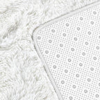 Deerhoo Large Shag Area Rugs 8 x 10, Plush Fuzzy Rugs for Living Room, Ultra Soft Fluffy Furry Rug for Bedroom, Indoor Carpet Nursery Rugs for Kids Room Home Decor, White