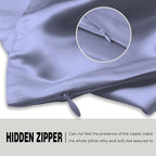 Silk Body Pillowcase Mulberry Silk Pillowcase Body Pillow Cases with Zipper Soft Breathable Smooth Cooling 20x54 inches Body Pillow Pillowcase for Sleep (Grayish Blue,20"X 54",1Pcs)