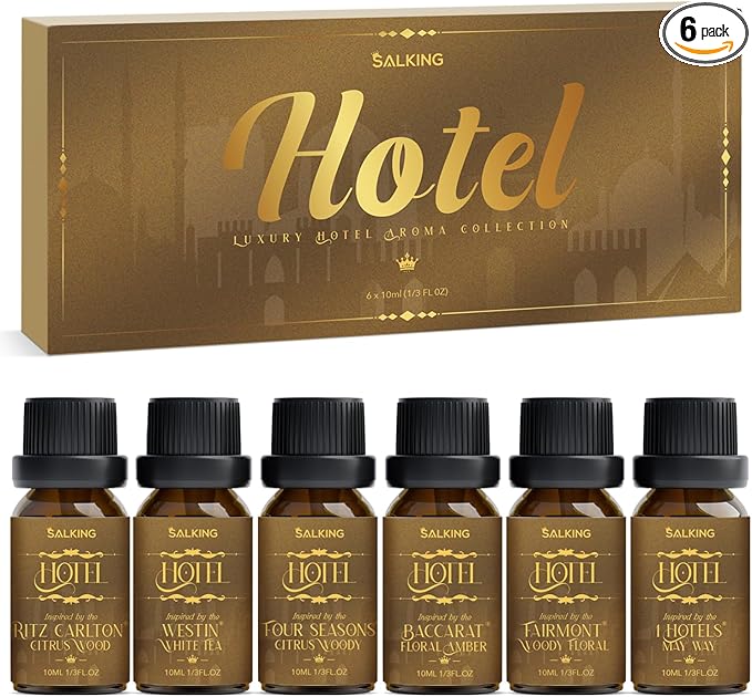 SALKING Hotel Diffuser Oil, Luxury Hotel Fragrance Oil Gift Set, Premium Essential Oil for Diffuser Inspired by The Most Popular 5-Star Scents, Holiday Gifts