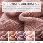 BOURINA Coral Pink Throw Blanket 60 x80 Inches Textured Solid Soft Sofa Throw Bed Runner Knitted Decorative Blanket