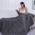 King Size Weighted Blanket 20lbs - 88"x104" Cooling Breathable Heavy Blanket with Glass Beads for Adult All-Season