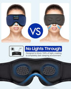 LC-dolida Sleeping Headphones Eye Mask, Sleep Mask with Bluetooth Headphones 3D Eye Mask Wireless Music Cotton Sleep Cover for Side Sleepers Nap Insomnia Air Travel Meditation Gifts for Unisex