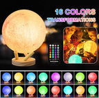 Moon Lamp, 6 Inch Sliding Control Moon Light, Kids Night Light, 16 Colors Moon Night Light with Unique Stand,Timing, Room Decor, Mothers Day Gifts, Christmas Birthday Gifts for Kid Women Friends Lover